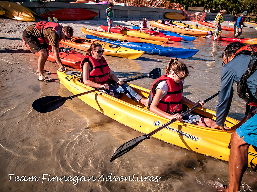 Katy and Noelle in the kayak