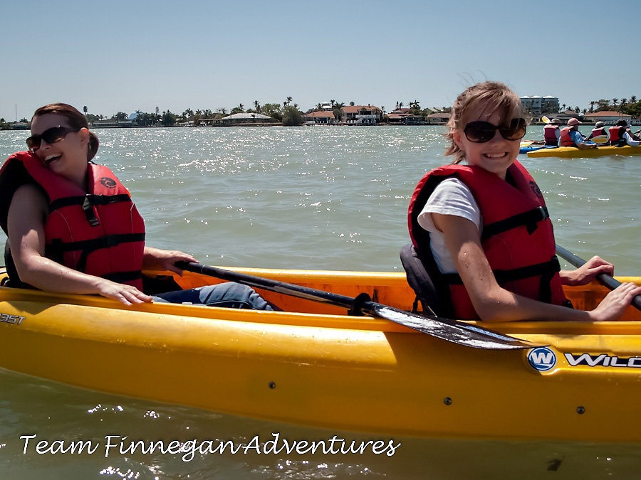 Katy and Noelle enjoy their kayak trip